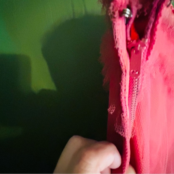 CHERRY FIZZ Incredible Vintage 1950s Pink Tulle + Satin Party Dress sz XS - Picture 12 of 16